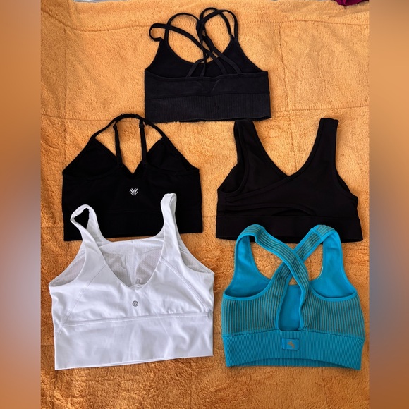 5 different Women's Black and White , blue Sports Bras XS - Picture 1 of 4